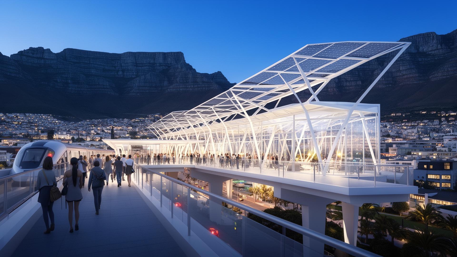 Smart elevated station concept with solar canopy